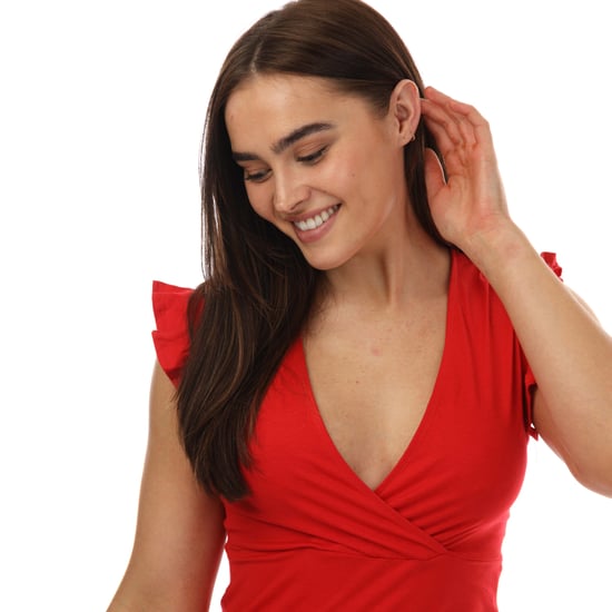 Women's Only May Wrap Midi Dress in Red