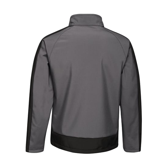 Regatta Herencontrast 3-lagige Softshell Full Zip Jacket (Leisteengrijs/Signaal zwart) - Image 2