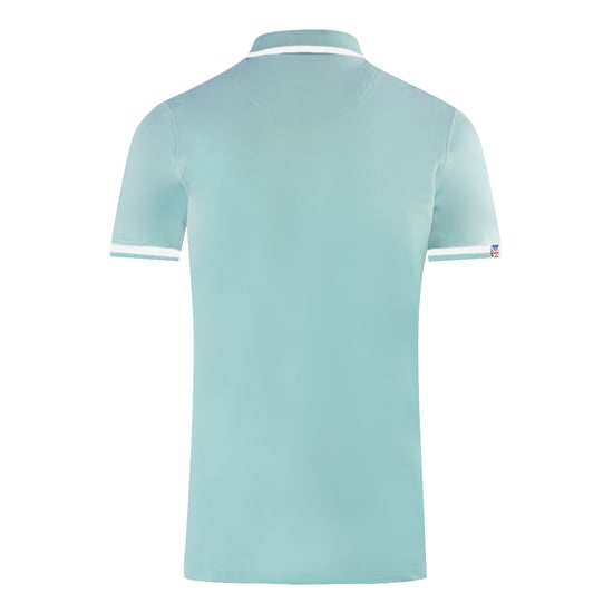 Aquascutum Londen Union Jack Lichtblauw Polo Hemd - Image 2