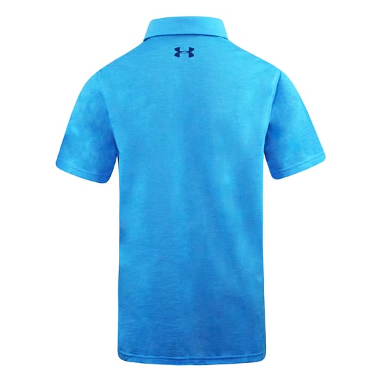Under Armour Short Sleeve Collared Blue Kids Threadborne Polo Shirt 1306050 713