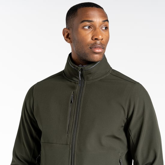 Craghoppers Expert Basecamp Soft Shell Jas voor heren (Donker ceder groen) - Image 2