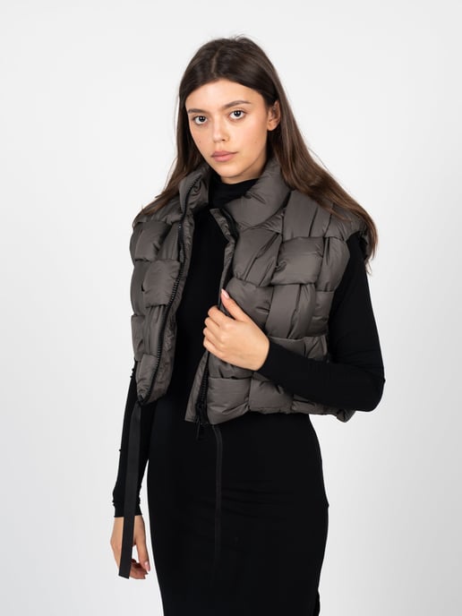 La Haine Inside Us Vest Down Vest Unisex Woman's Grey