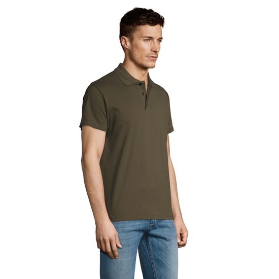 SOLS Mens Summer II Pique Short Sleeve Polo Shirt (Army)