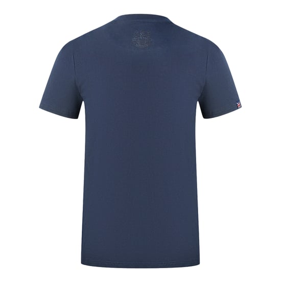 Aquascutum London Brand Logo Navy Blue T-Shirt