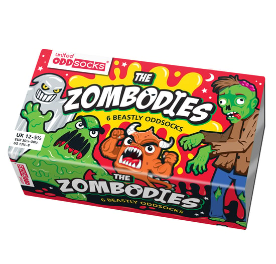 UNITED ODD SOCKS - 6-Paar Jongens Zombie Katoenen Odd Socks in Geschenkdoos - Zombodieën - Image 2