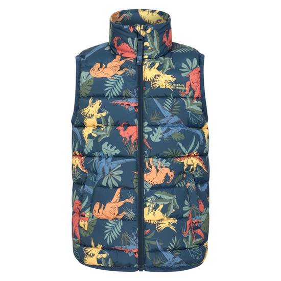Mountain Warehouse Kinderen/Kinderen Rocko Dinosaurus Gewatteerd Gilet (Groen) - Image 1
