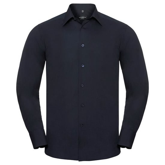 Russell Collection Heren Polycotton Easy-Care Formeel Overhemd met Lange Mouwen (Franse marine) - Image 1