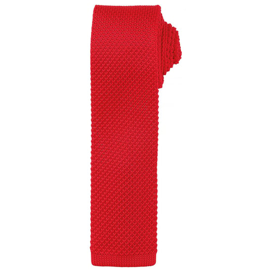 Premier Unisex gebreide stropdas voor volwassenen (Rood) - Image 1