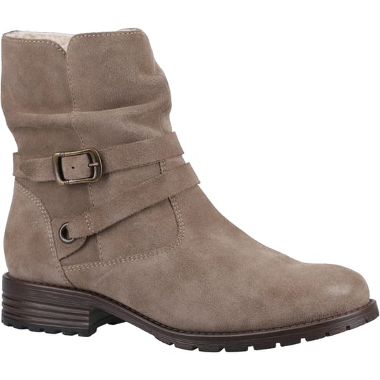Hush Puppies Piper Leren Vrouwen Laarzen Taupe - Image 1