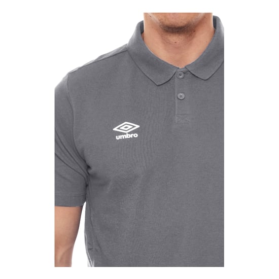 Umbro Boys Essential Polo Shirt (Carbon/White)