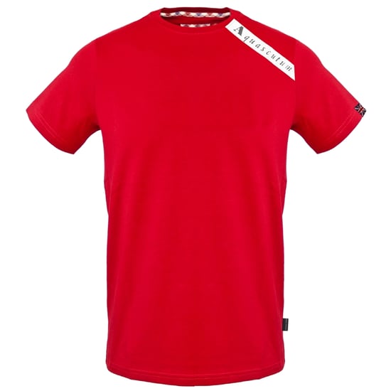 Aquascutum Shoulder Brand Logo Red T-Shirt
