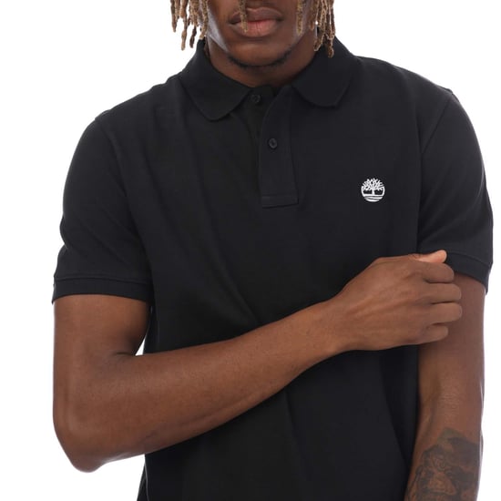 Heren Timberland Millers River Pique Polo Shirt in Zwart - Image 3