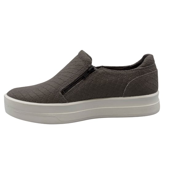 Timberland Mayliss Grey Leather Slip On Side Zips Womens Trainers A1FI7