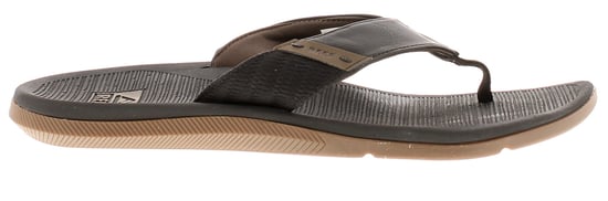 Reef Santa Ana Mens Leather Toe-Post Flip-Flops black - Image 2