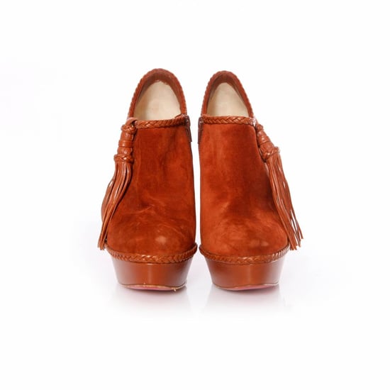 Bruin leren/suède platform laarzen - Image 3