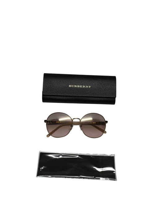 Burberry 3094 Gradiënt Ronde Zonnebril in Bruin Metaal - Image 6
