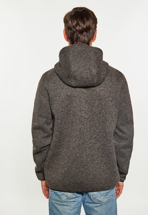 Schmuddelwedda Gebreide fleeceblouse Heren grijs melange - Image 4