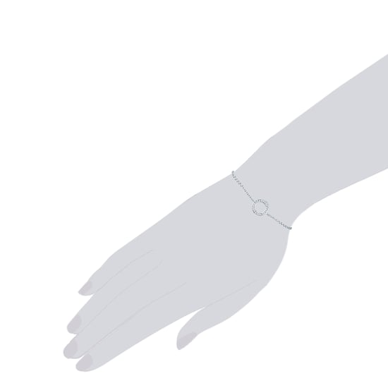 Bracelet sterling silver embellished with swarovski crystals® white Rafaela Donata