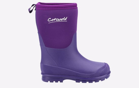 Cotswold Hilly Neoprene Tpr+neopreen Kinderen Paarse Regenlaarzen - Image 1