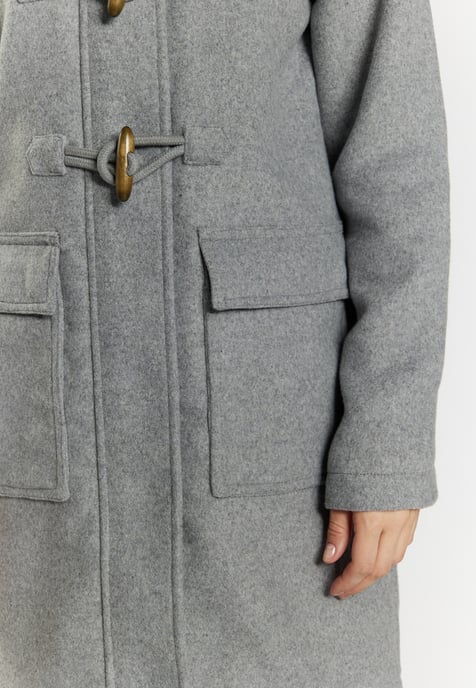 Dreimaster Duffelcoat van wolmix Dames grijs melange - Image 5