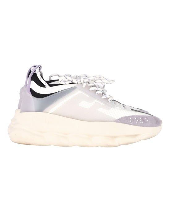Versace Chain Reaction Sneakers in Witte Leren - Image 1