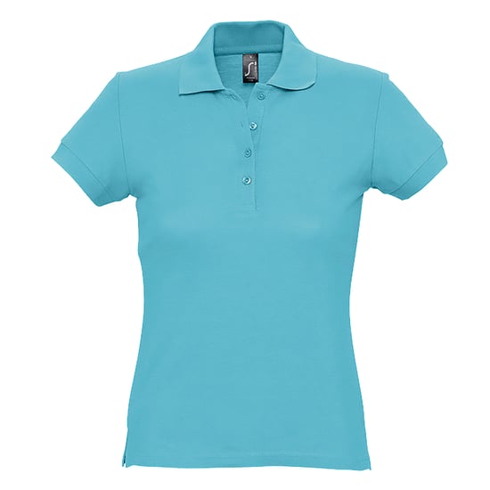 SOLS Dames/dames Passion Pique Poloshirt met korte mouwen (Blauw Atol) - Image 1