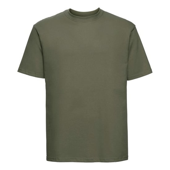 Russell Heren Klassiek Ringspun Katoen T-Shirt (Olijf) - Image 1