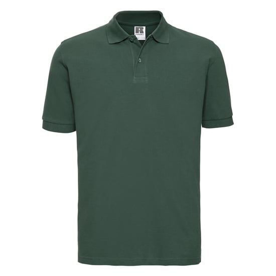 Russell Heren Klassiek Katoenen Polo Shirt (Fles groen) - Image 1