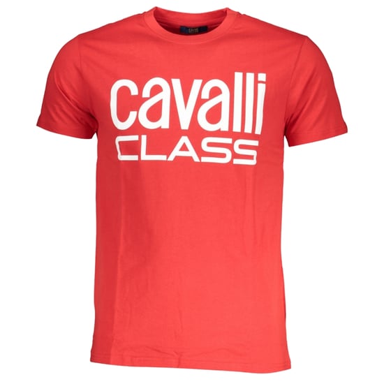 Cavalli Class Bold Witte Logo Rode T-Shirt - Image 1
