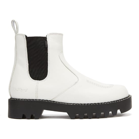 Kickers Kizziie Chelz Dames Wit Laarzen - Image 5