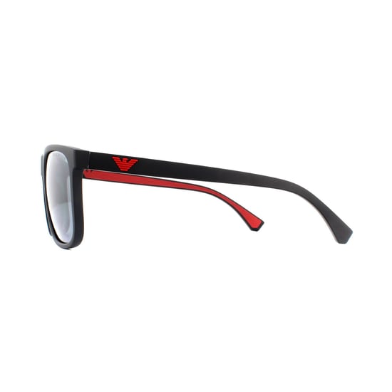 Emporio Armani Sunglasses 4129 50016G Matte Black Light Grey Mirror Black