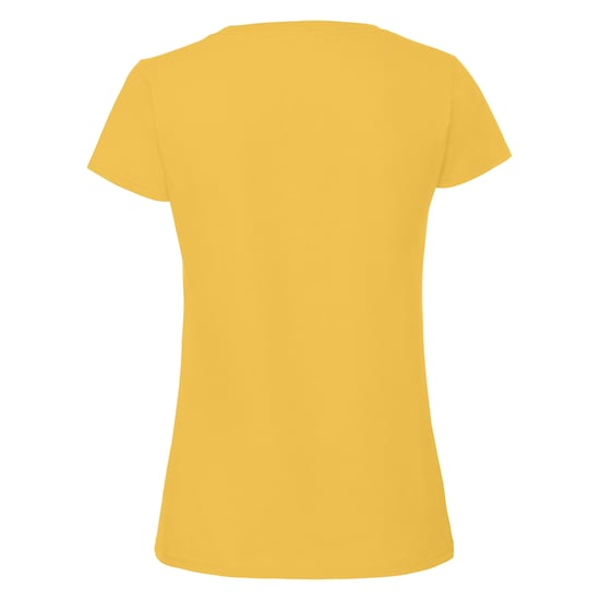 Fruit Of The Loom Vrouwen / Dames Ringgesponnen Premium T-Shirt (Zonnebloem) - Image 2