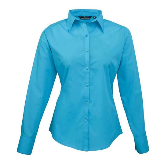 Premier Dames/Dames Shirt Met Lange Mouwen (Turquoise) - Image 1