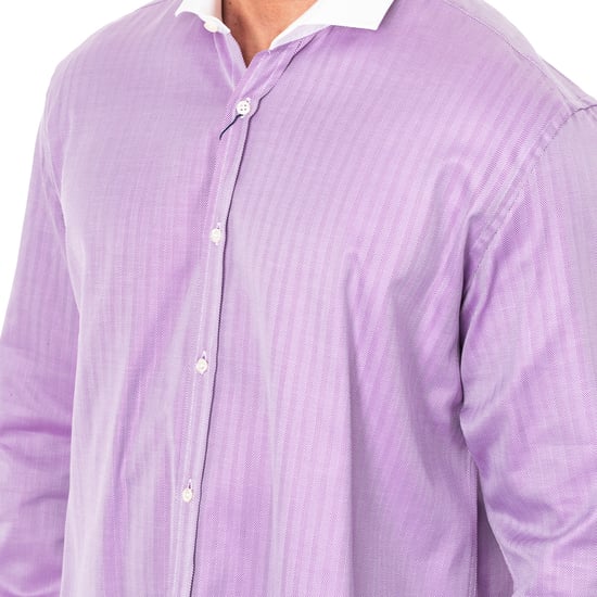 Men's Long Sleeve Shirt with lapel collar KMCJ02