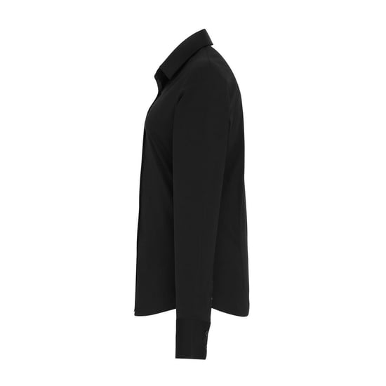 Premier Dames/Dames Popeline Stretch Shirt Met Lange Mouwen (Zwart) - Image 4