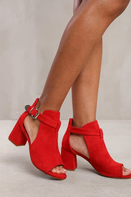 Wheres That From Womens 'Londyn' Block Heel With Side Buckle And Open Toe Front