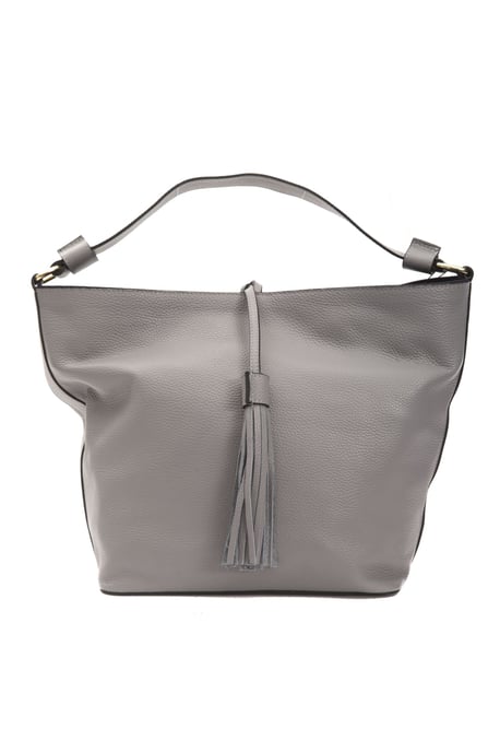 Pompei Donatella Women's Gray Leather Shoulder Bag