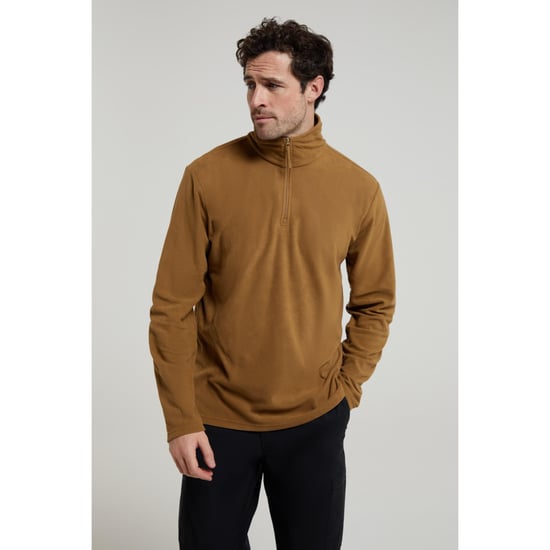 Mountain Warehouse Heren Camber II Half Zip Fleece Top (Mosterd) - Image 1