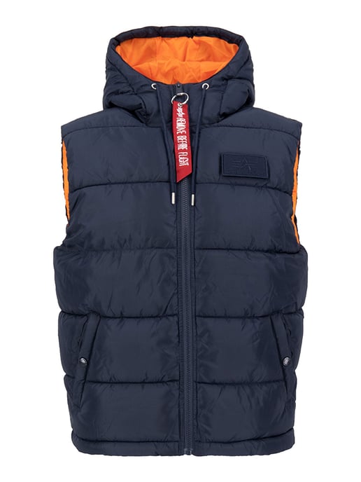 Alpha Industries Gewatteerde Hoodie Vest FD Blauw - Image 3
