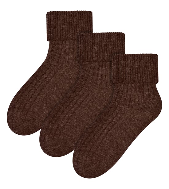 Steven - 3 Paar Dames Wol Bed Sokken | Luxe Lichtgewicht Warme Lounge Sokken - Chocolade - Image 1