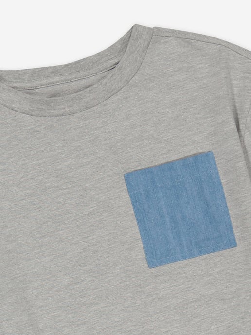 DL1961 Kids Pocket T-Shirt in Grey