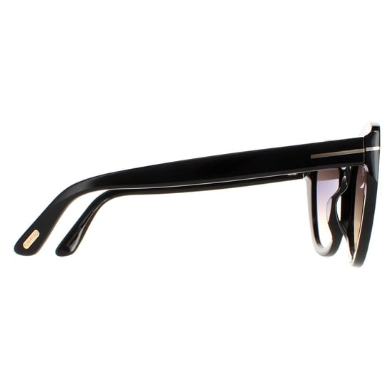 Tom Ford Cat Eye Womens Shiny Black Smoke Gradient Izzi FT0845