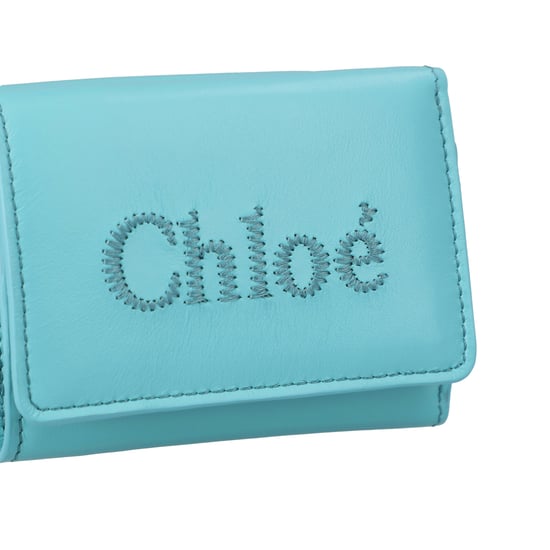 Chloé Sense Tri-Fold Wallet Blue