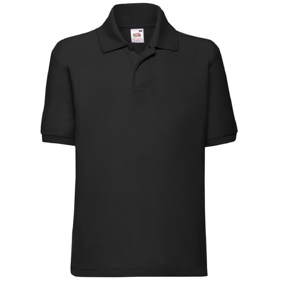 Fruit of the Loom Kinder/Kids Piqué Poloshirt met Korte Mouwen (Zwart) - Image 1