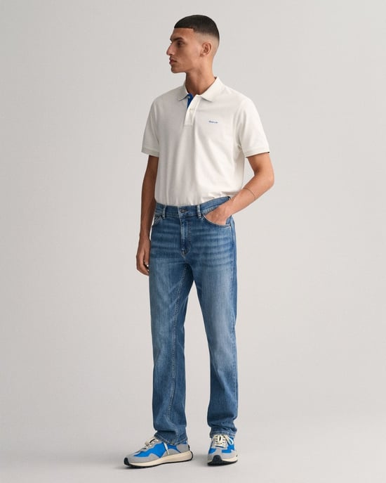 GANT regular fit korte mouw contrast piqué rugger - Image 4