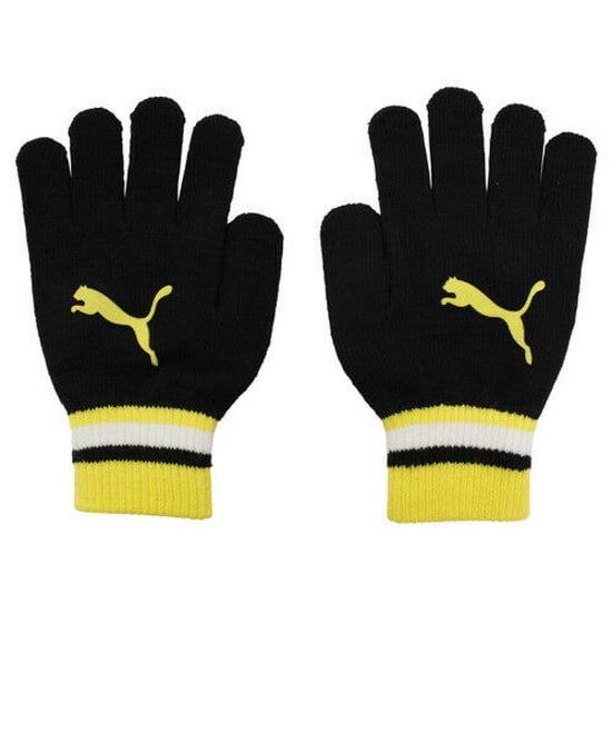 Puma Cat Logo Heren Zwart/Geel Handschoenen - Image 1