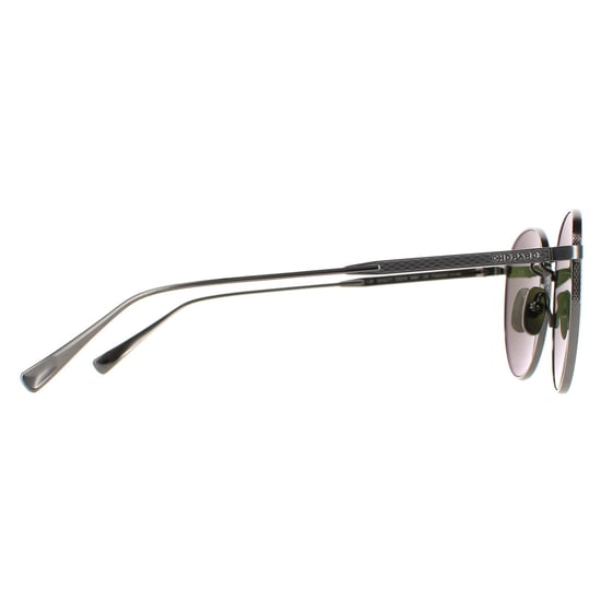 Chopard Round Unisex Polished Grey  Green Polarized  SCHC77M