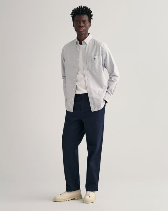 GANT Mens Regular Fit Long Sleeve Oxford Banker Stripe Shirt - Image 6