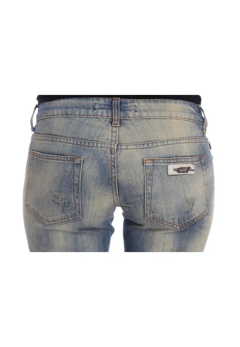 Cavalli Dames Blauwe Was Katoenen Slim Fit Bootcut Jeans - Image 6