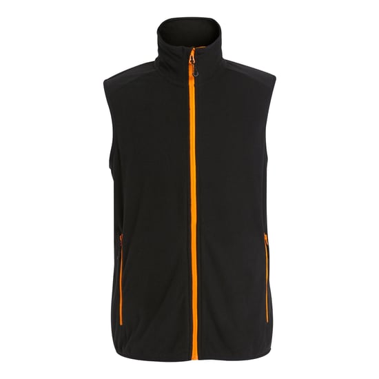 Regatta Mens Navigate Fleece Gilet (Black/Orange Pop)